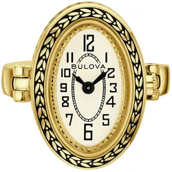 Bulova 97L188 Ringuhr Damenuhr für den Finger Goldfarben