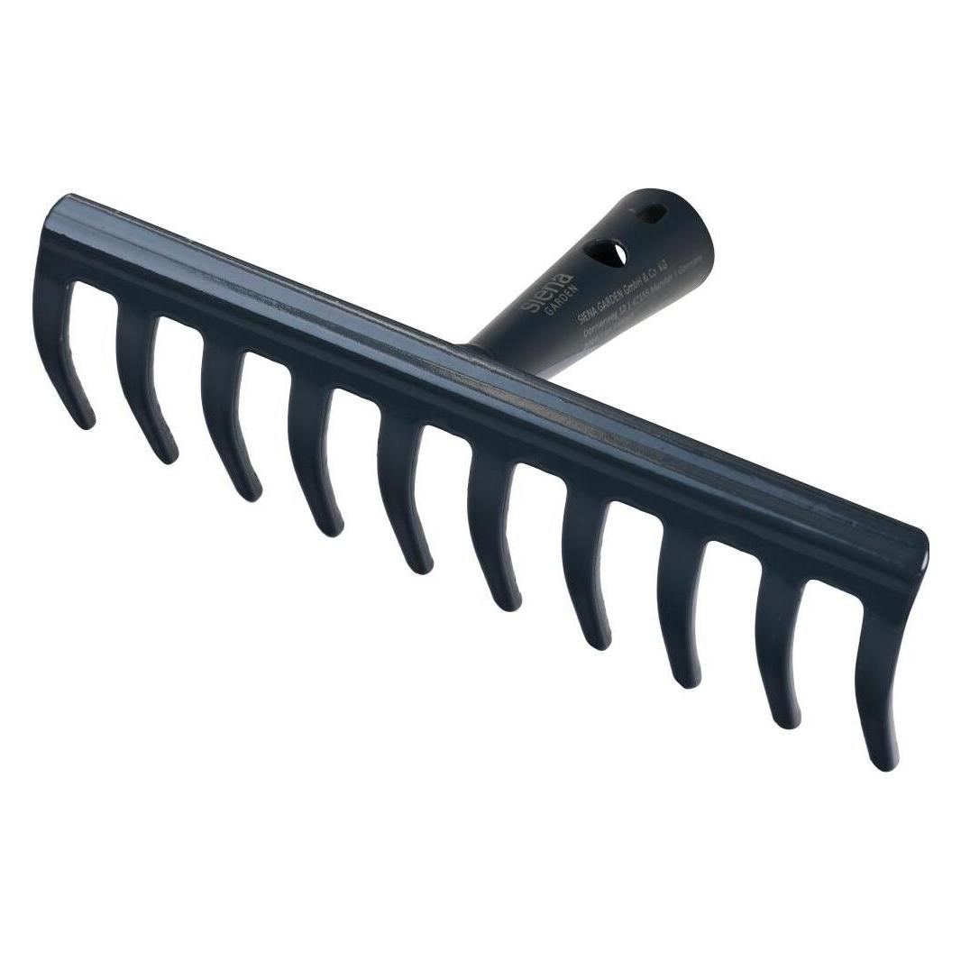 Siena Garden Gartenrechen 10 Zinken 25 cm ohne Stiel, anthrazit (T42430)