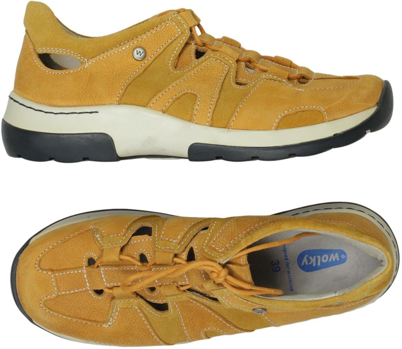 wolky Damen Halbschuh, Gelb, Gr. EU 39, Leder - Second Hand