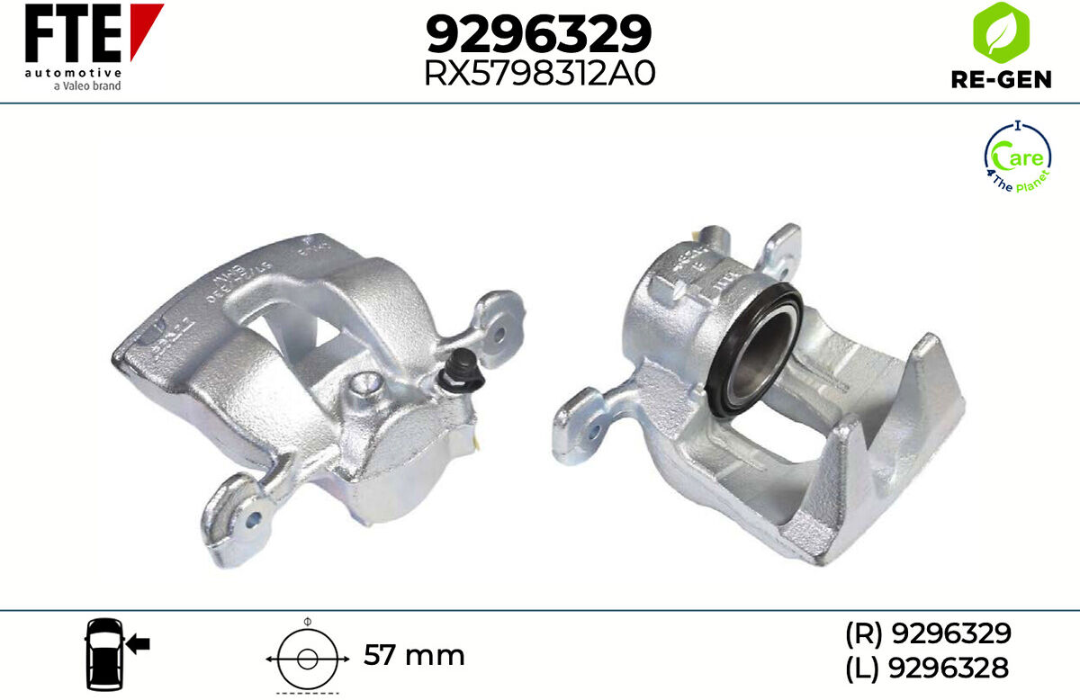 Fte Bremssattel 9296329 Vorderachse Rechts Für Mini