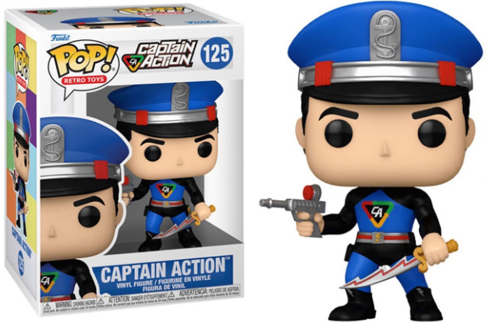 Funko Pop! Vinyl Figuur Captain Action Retro Speelgoed Held, 9 cm