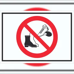 HB-Druck Schuhe ausziehen Schild Symbol A1 (594x841mm)