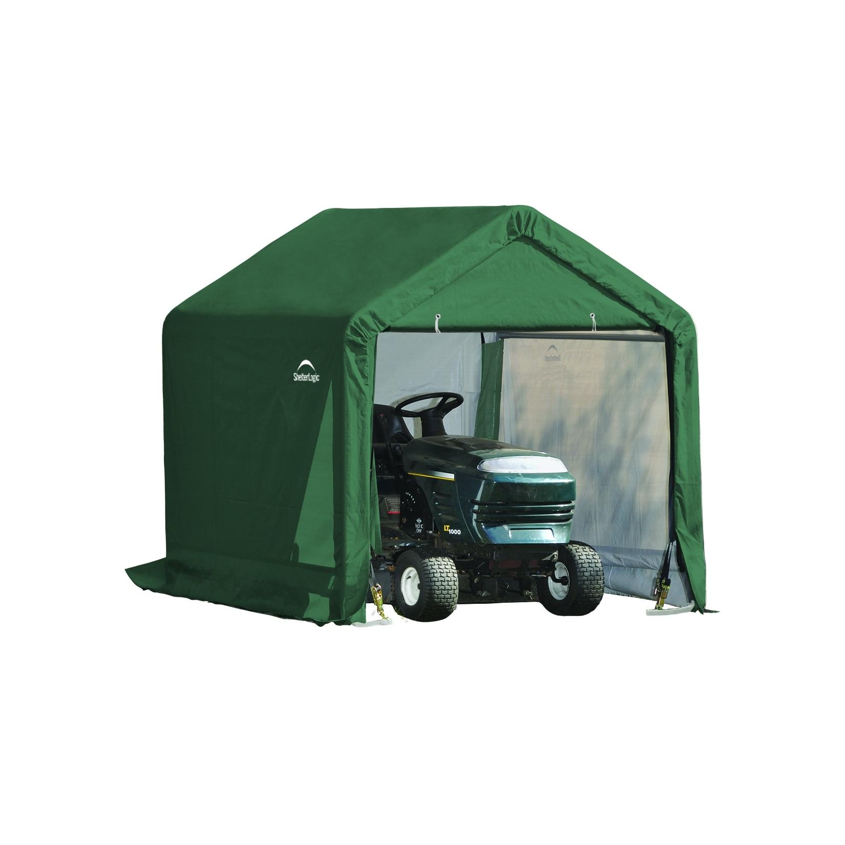 ShelterLogic Stahl Folien Zeltgarage Gerätehaus 3,24m² grün 180x180x180 cm