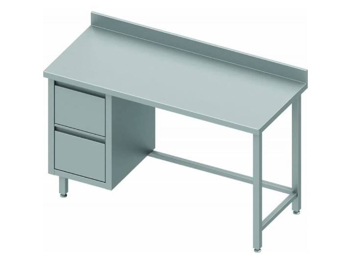 Table Inox Adossée Professionnelle Avec Tiroir - Gamme 800 - Stalgast 1900x800