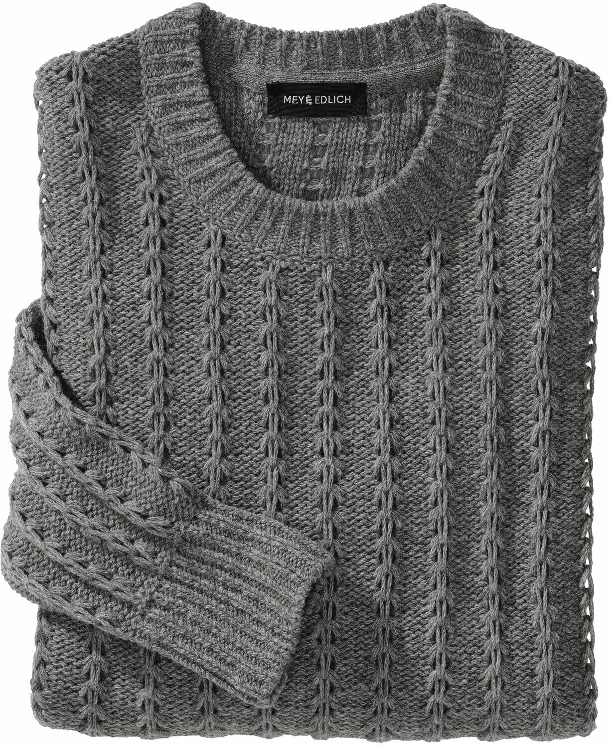 Mey & Edlich Leiselaut-Pullover Grau 46