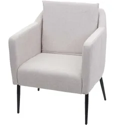 Lounge-Sessel MCW-H93a, Sessel Cocktailsessel Relaxsessel ~ Stoff/Textil creme-beige