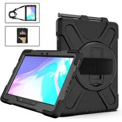 eSTUFF Defender Case with Screen (Samsung Galaxy Tab Active Pro), Tablet Hülle, Schwarz