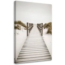 LEINWANDBILD Pier Strandlandschaft Natur 40x60cm