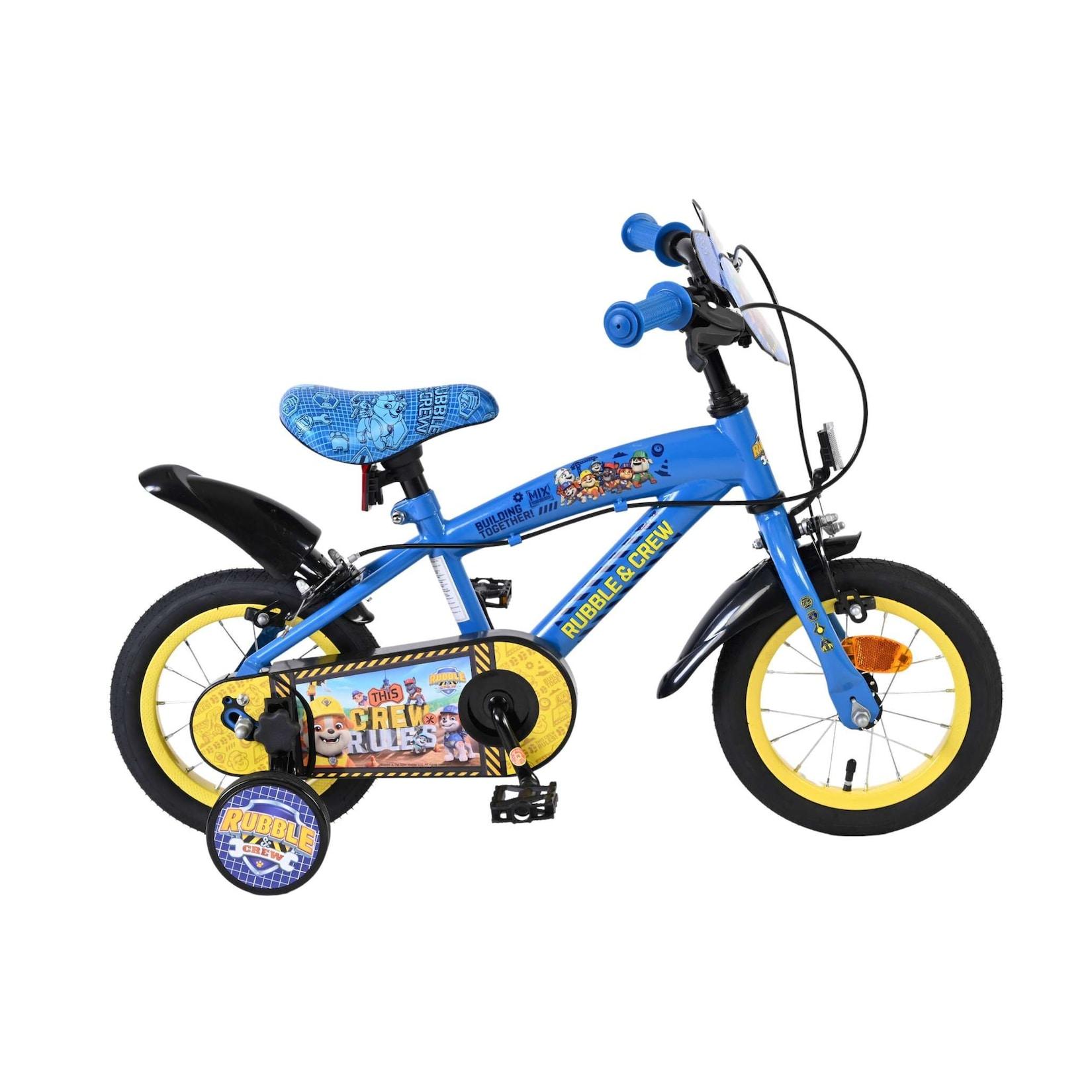 Volare Kinderfahrrad Rubble & Crew für Jungen 12 Zoll Kinderrad in Kinderfahrrad, Blau, Zwei Handbremsen