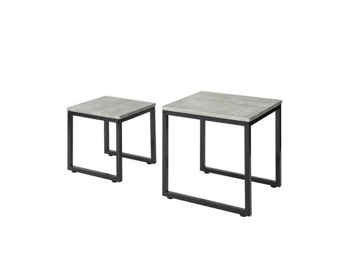 COUCHTISCH 2er Set Grau