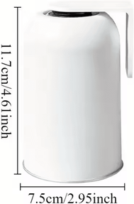 Inspire Curations Magnetic Wall Mounted Mouthwash Cup With 304 Stainless Steel Interior white