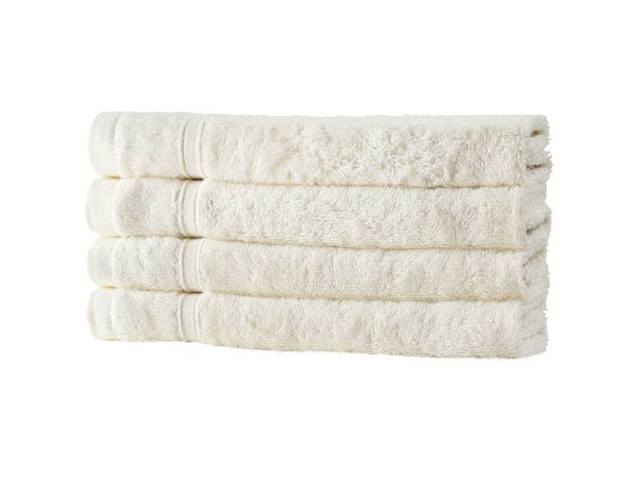 4er-Set Gästehandtücher, 50% Bambus & 50% Baumwolle, 30 x 50 cm, natur