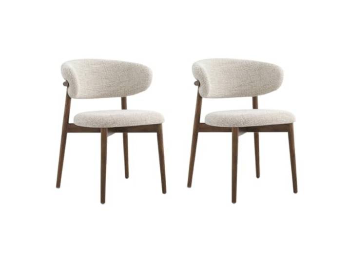 AKPHBKFG Esszimmerstühle im Mid-Century-Modern-Stil, 2er-Set, Massivholz-Polsterstühle, für Wohnzimmer und Küche 2 PCS