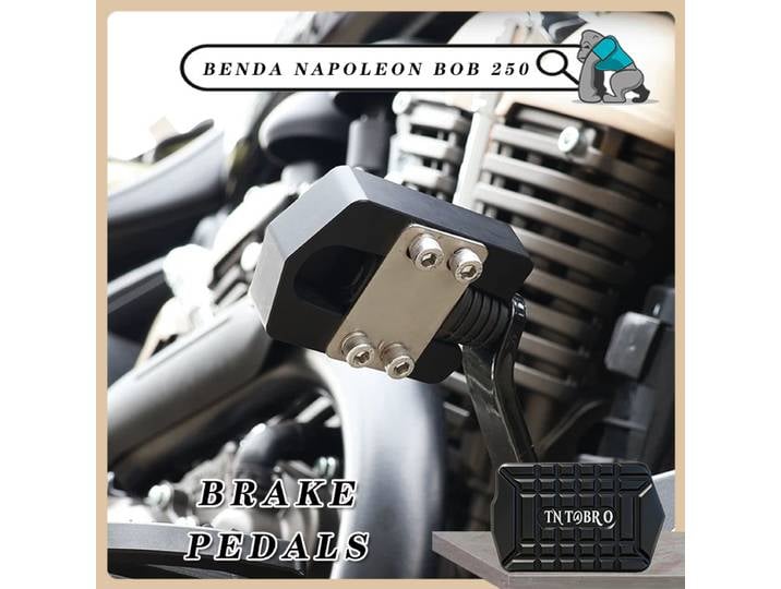 Pédales de frein modifiées pour conducteur, pédales élargies et agrandies pour Benda Napoleon Bob 250 Chinchilla 250 BD250