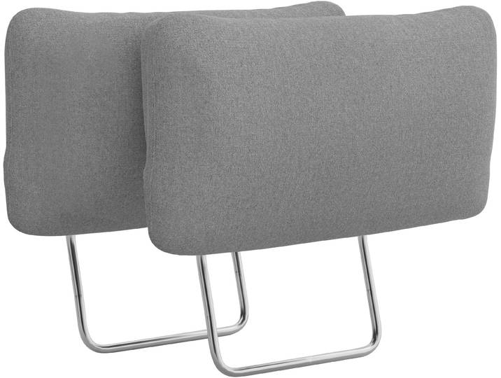 Sofa-Kopfstütze OTTO HOME Rochelle , grau, B:50cm H:25cm T:12cm, Holzwerkstoff, Kopfstützen, 2 Stück im Set