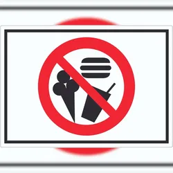 HB-Druck Essen und Trinken verboten Symbol Aufkleber A3 (297x420mm)
