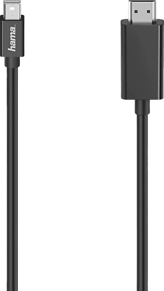 Adaptador - Hama 00200711, De MiniDP a HDMI, 1.50 m, Negro