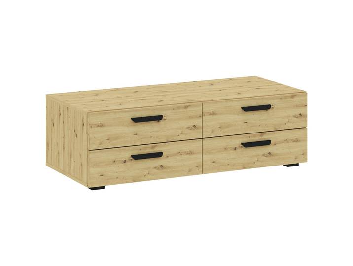 Carryhome Schubladenbox, Eiche Artisan, Holzwerkstoff, 4 Schublade(n) Schubladen, 110.7x35x51.9 cm, Ordnen & Aufbewahren, Deko- & Aufbewahrungsboxen, Schubladenboxen