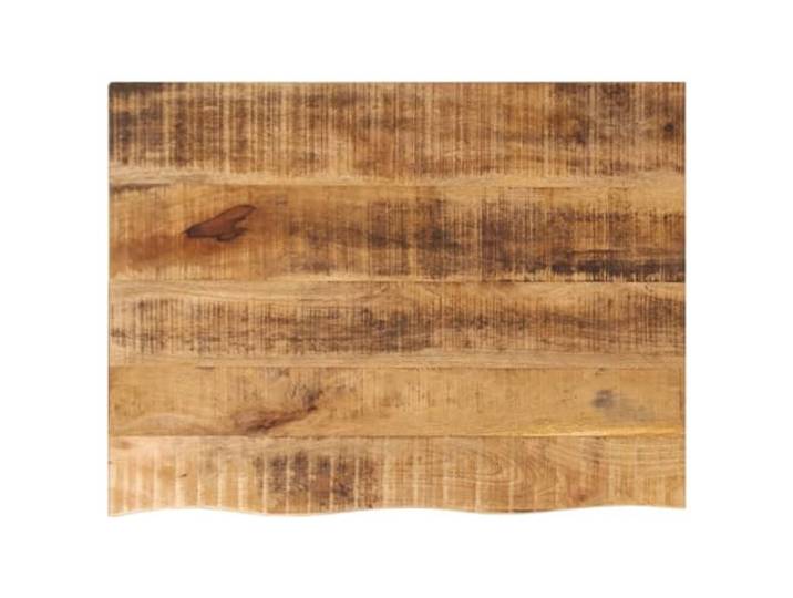 PHGTYUK Tischplatte 80x60x3,8 cm Baumkante Massivholz Mangoholz Rustikale Naturkante, Vielseitig Kombinierbar, Feucht Abwischbar, Einzelstück