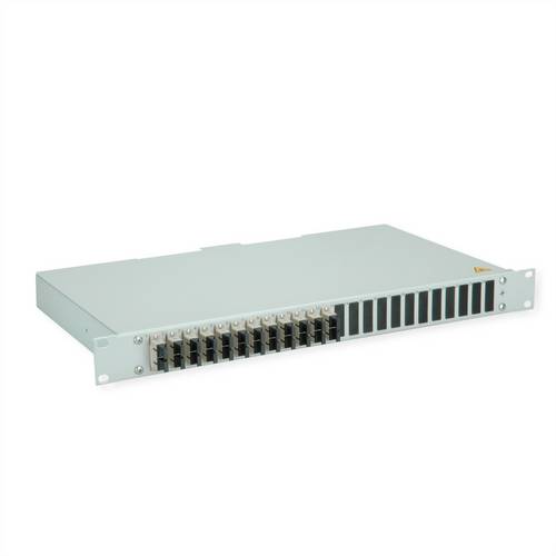 TELEGÄRTNER BASIS eco LWL-Panel mit Kupplungen, 12x SC Duplex, beige, OM2