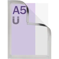 Magnetrahmen A5, magnetisch silber, Hart-PVC