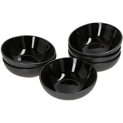 6er Set Snack- & Dipschale Reactive Glaze Grey Black 12x4cm Zakynthos - 24321863