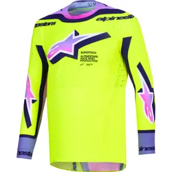 Alpinestars Supertech Vista, Trikot - Gelb/Lila/Pink - XL