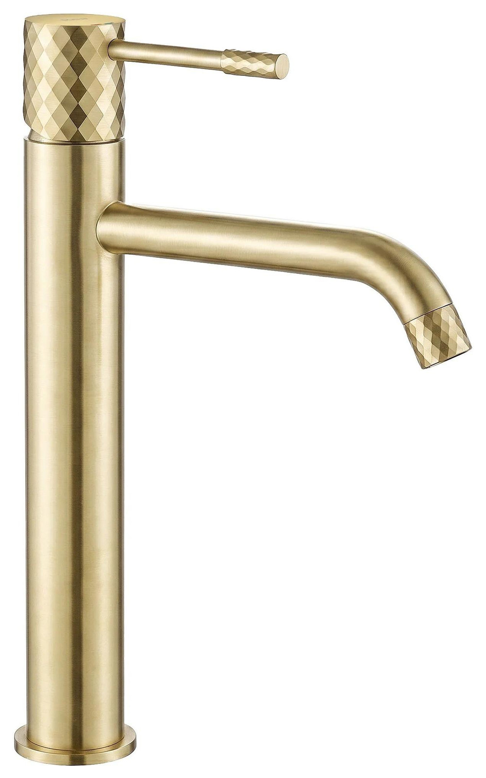 Rea Wastafelkraan Lungo Diamond Brush Gold High