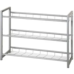 Metall Schuhregal in Alufarben lackiert 80 cm breit