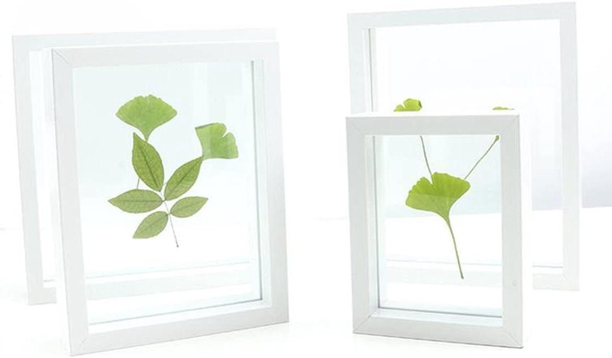 Houten Fotolijst Wit - Vierkant 7 Inch - Massief Hout