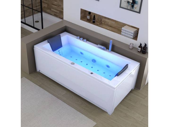 Baignoire balnéo rectangulaire London S 22 jets Whirlpool