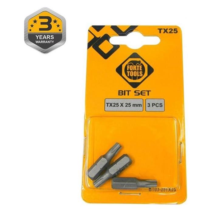 Forte tools SCREWDRIVER BIT TX25X25MM 3PCS (33045555)