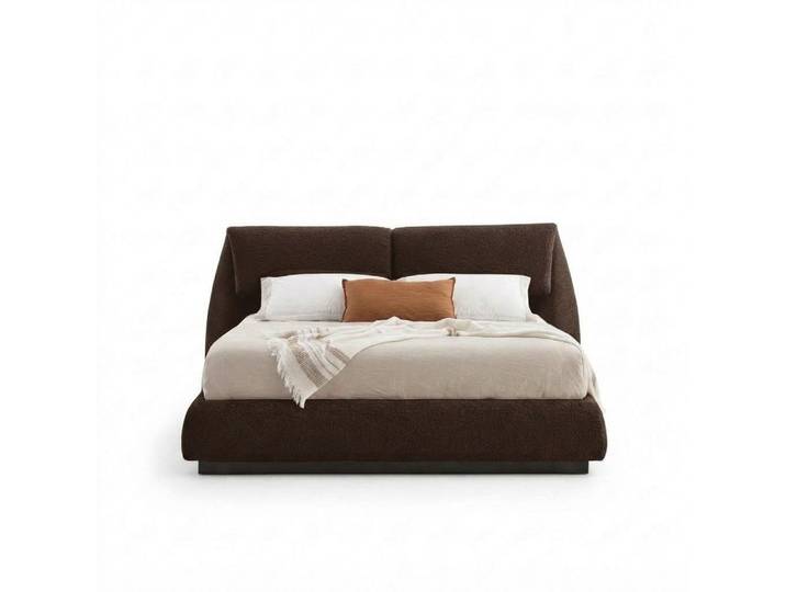 JVmoebel Polsterbett Beiges Holzbett mit zeitlosem Design und robuster Konstruktion, Made in Europe