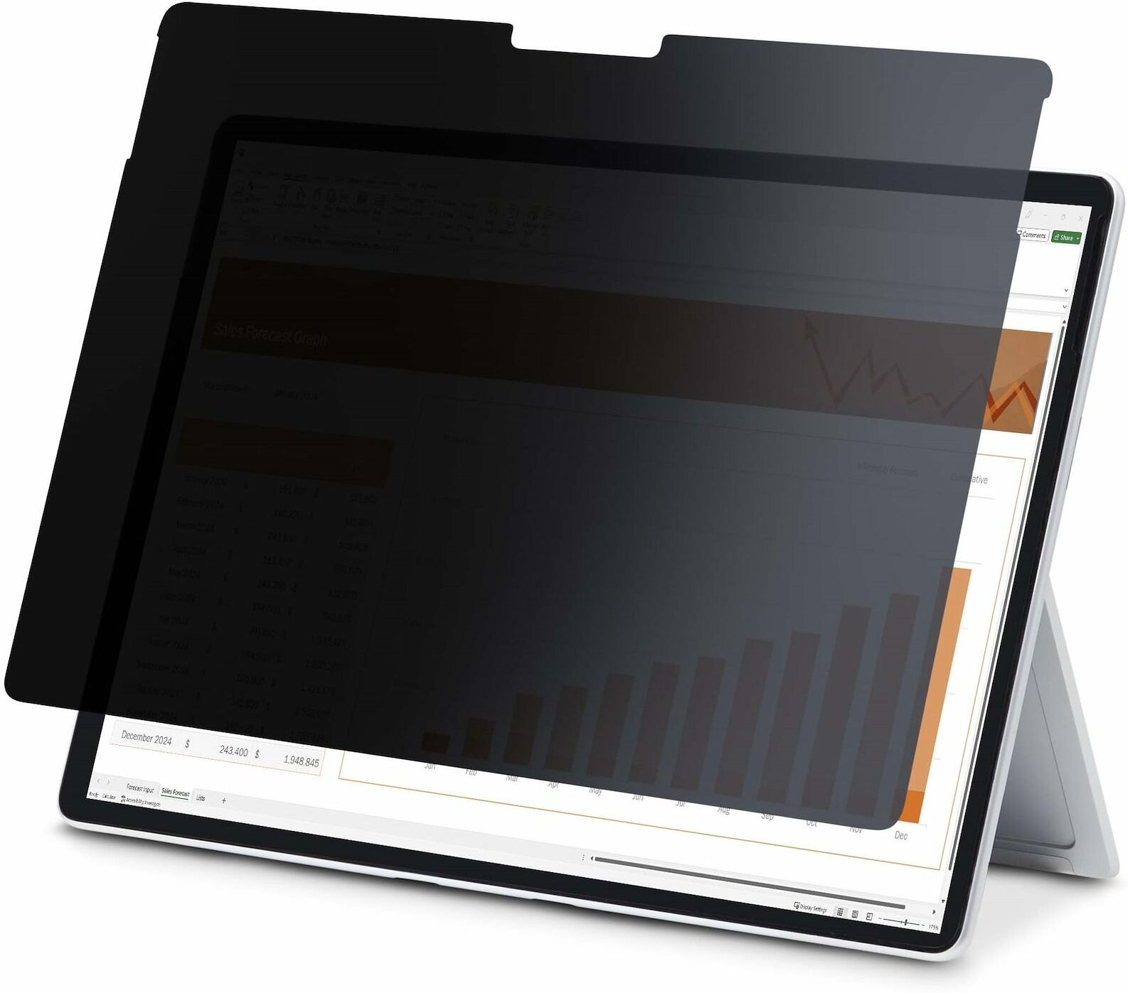 StarTech.com 4-Way Privacy Screen For 13-inch Surface Pro 8/9/X Laptop, Portrait/Landscape Modes, Touch-Enabled, +/- 30 Deg. View, Blocks up to 51% Bl