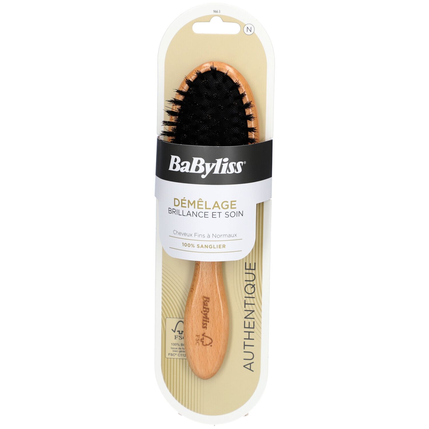 Babyliss Pneumatische Holzbürste 100% Wildschwein 1 St Bürste