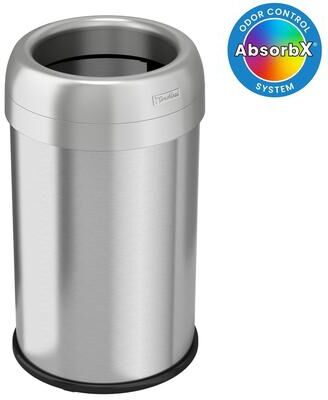 Halo 13 Gallon / 49 Liter Oval Open Top Kitchen Trash Can with Dual Odor Filters