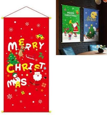 Inspired Deals Festive Cloth Christmas Poster For Holiday Party And Commercial Christmas Decorations 002