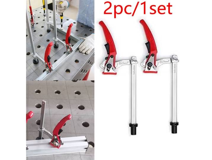 Fixation de soudage à réglage rapide, établi Vertical, pince de maintien de Surface pour trou de chien de 16mm/28mm pour plate-forme de soudage, 2 pièces