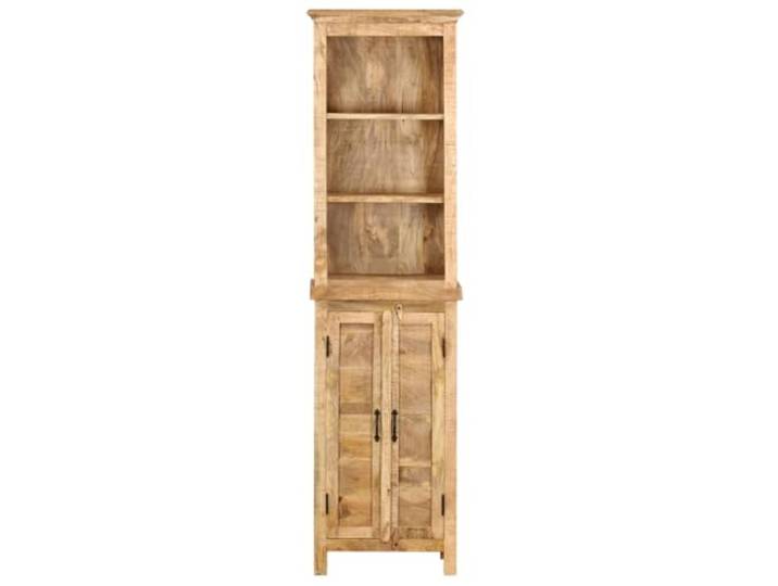 Regal aus massivem Mangoholz, 50 x 30 x 180 cm, mit 3 Einlegeböden und Gewachste Oberfläche, einzigartige Maserung, inklusive Wandbefestigung, einfache Montage, ideal für Bücher und Dekoration