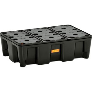 CEMO Auffangwanne 25 HD, 10705, aus Polyethylen, 60 x 40cm, Kleingebindewanne, Polyethylen-Lochrost, 25 Liter