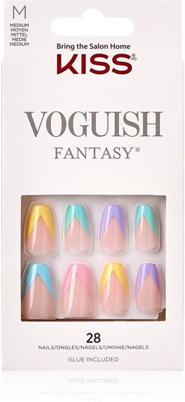 Kiss Voguish Fantasy Candies false nails medium 28 pc