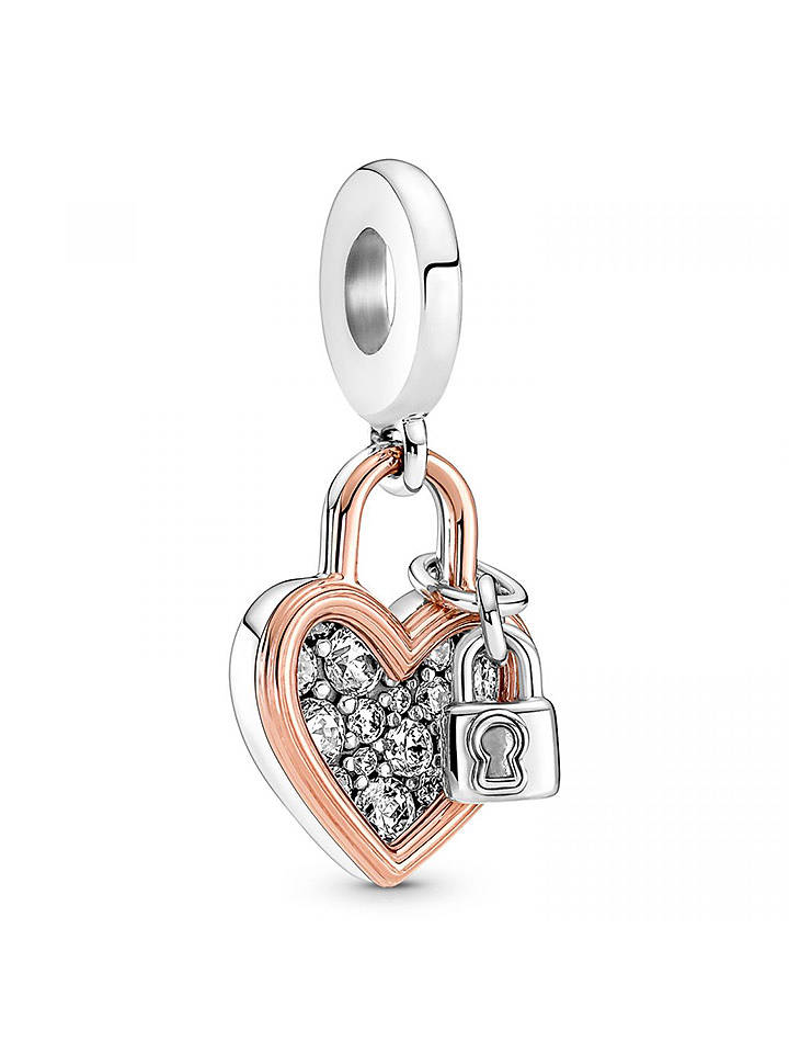 Pandora Rosévergold. Silber-Anhänger mit Edelsteinen - onesize