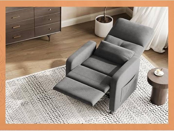 GarveeMore Elektrischer Relax‑ / TV‑Sessel, Braun mit Massage‑ & Wärmefunktion, verstellbarer Rückenlehne & Fußstütze