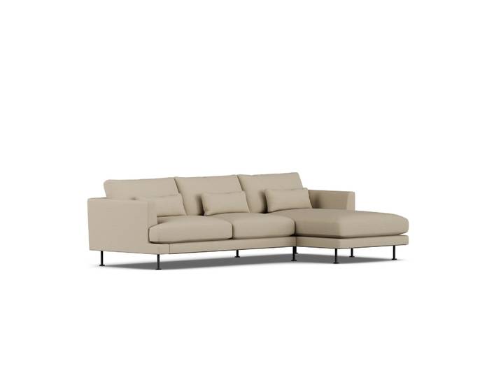 1898 Bredhult Sofa Same Sand 6672-Schwarzer Stahl, 2,5-sitzig C1