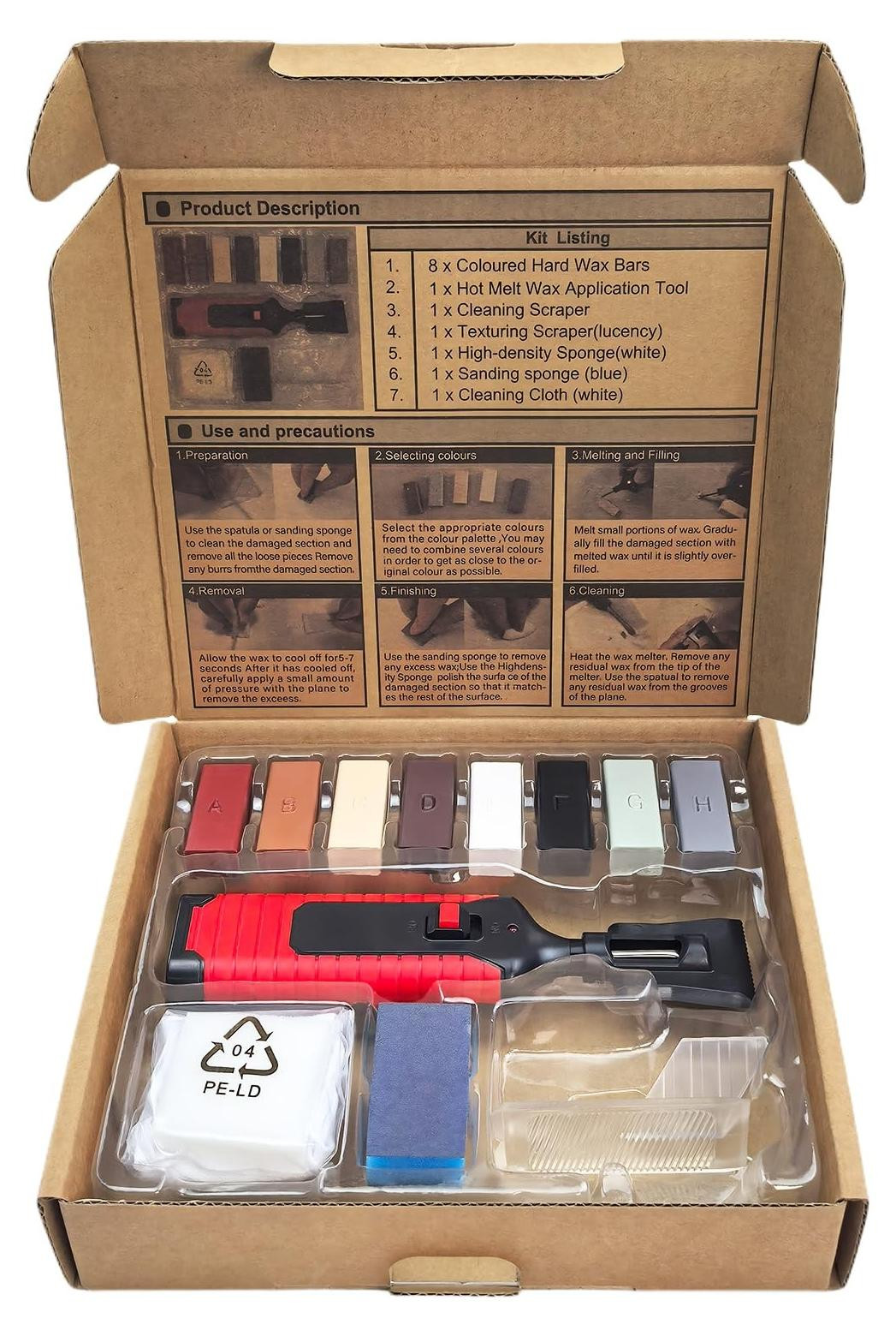 Hard Wax Reparatieset voor Vloeren