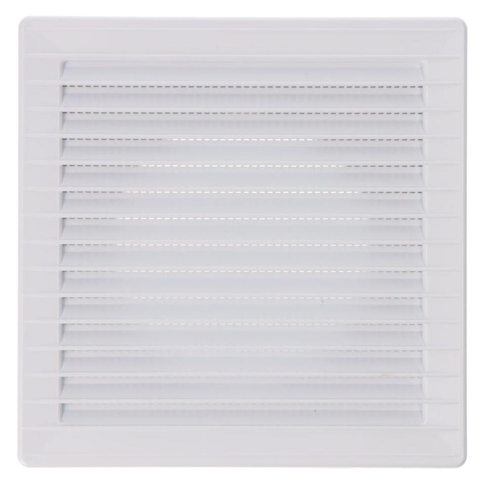 EDM Built-in square ventilation grille ø 100mm with mosquito net 170x170x10mm abs white (49403274)