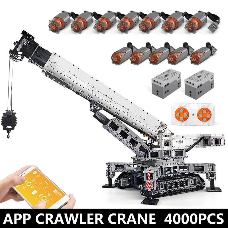 Klemmbausteine - MOC-10123 RC-Raupenkran - Fernsteuerbar - Motorisiert - Lithium-Akku - Kompatibel mit Standard-Klemmbausteinen - Kleine Bausteine - Originalverpackung
