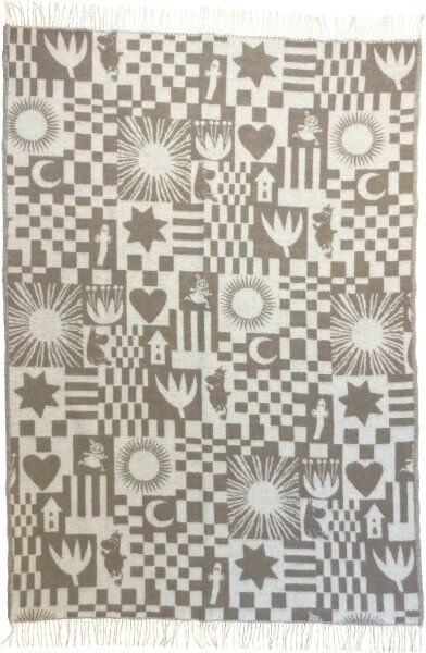 Klippan Plaid Moomin Play, Taupe