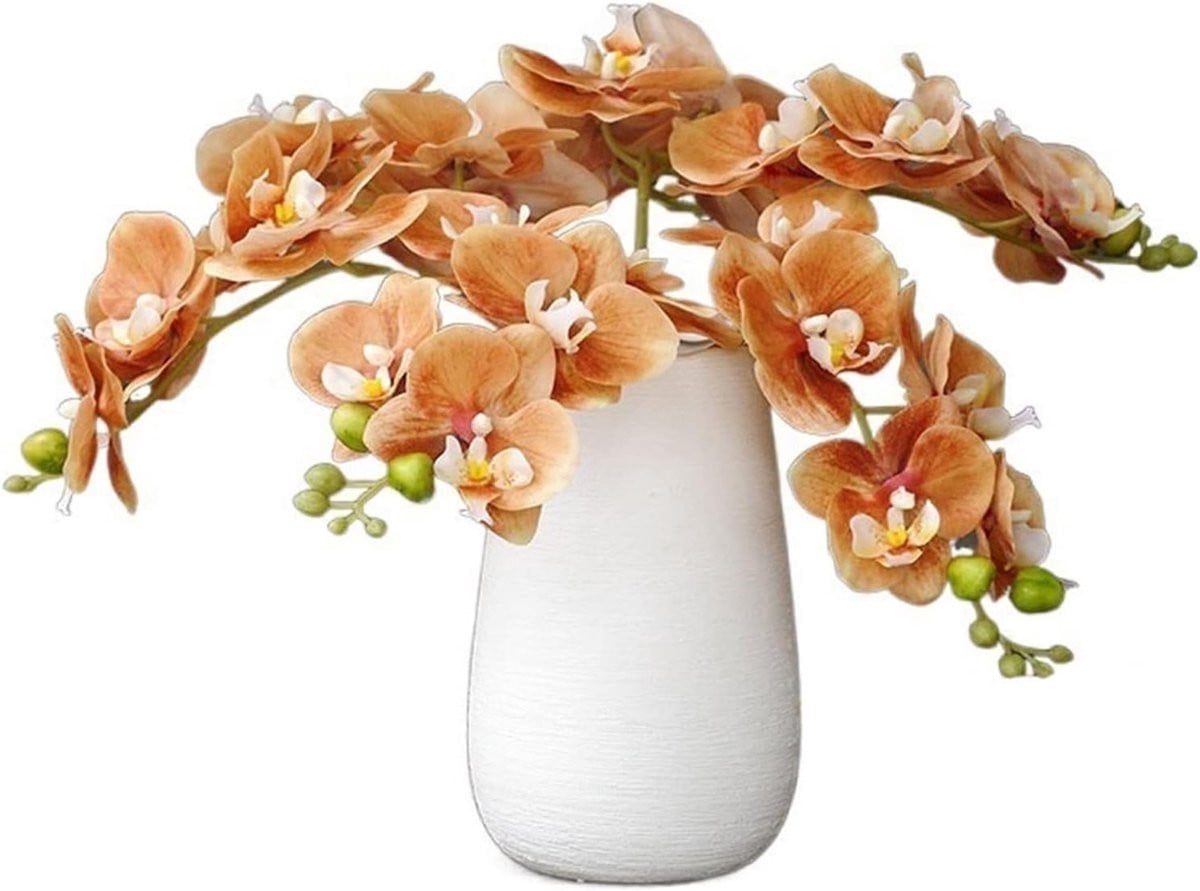 Kunstorchidee Boeket Grijs - Levensechte Simulatie Decoratie - Hoogte: 30-32 cm