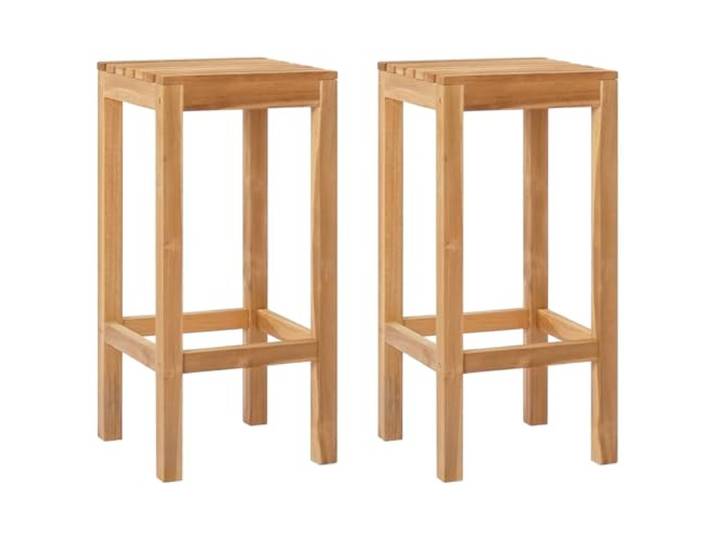 GHVBNMF Barhocker 2er Set Massivholz Teak 35x35x75cm Natur Robuster Bistro-Sitz für Garten und Terrasse: Stabile Vierkantbeine, integrierte Fußstütze und pflegeleichte Oberfläche.